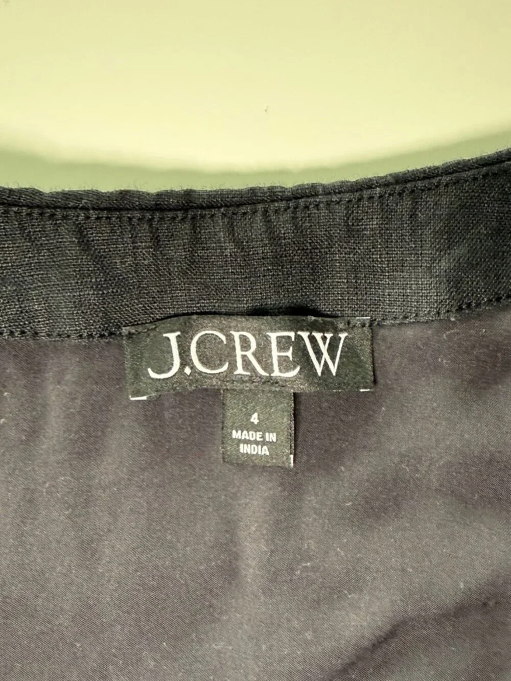 J.Crew Slim-Fit Linen Vest Black Tailored Button Waistcoat Size 4 BY698